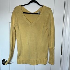 Cotton Double V White + Warren Sweater